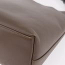 GUCCI Bamboo Hand Bag Leather Gray Gold Tone 001 2058 Auth 206638-16