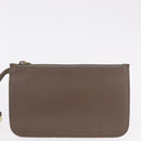 GUCCI Bamboo Hand Bag Leather Gray Gold Tone 001 2058 Auth 206638-21