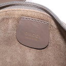 GUCCI Bamboo Hand Bag Leather Gray Gold Tone 001 2058 Auth 206638-22