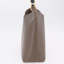 GUCCI Bamboo Hand Bag Leather Gray Gold Tone 001 2058 Auth 206638-4