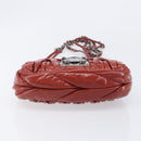 Miu Miu Chain Shoulder Bag Patent Red Silver Auth 206641-11