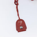 Miu Miu Chain Shoulder Bag Patent Red Silver Auth 206641-18