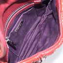 Miu Miu Chain Shoulder Bag Patent Red Silver Auth 206641-22