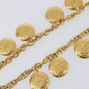 CHANEL Mademoiselle Necklace Metal Gold CC Auth 206642V-11