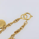 CHANEL Mademoiselle Necklace Metal Gold CC Auth 206642V-13