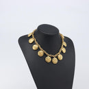 CHANEL Mademoiselle Necklace Metal Gold CC Auth 206642V-16