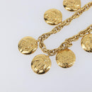 CHANEL Mademoiselle Necklace Metal Gold CC Auth 206642V-3
