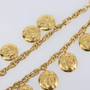 CHANEL Mademoiselle Necklace Metal Gold CC Auth 206642V-5