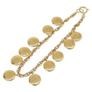 CHANEL Mademoiselle Necklace Metal Gold CC Auth 206642V-8