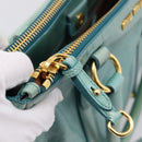 Miu Miu Hand Bag Leather 2way Blue Gold Tone Auth 206643V-24