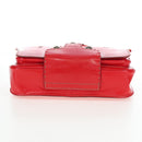 FENDI Hand Bag Leather 2way Red Gold Tone 8BN199 Auth 206644V-5