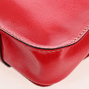 FENDI Hand Bag Leather 2way Red Gold Tone 8BN199 Auth 206644V-20