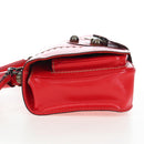 FENDI Hand Bag Leather 2way Red Gold Tone 8BN199 Auth 206644V-3