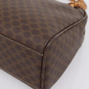 CELINE Macadam Hand Bag PVC Brown Gold Tone Auth 206645-14