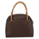 CELINE Macadam Hand Bag PVC Brown Gold Tone Auth 206645-2