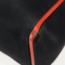 PRADA Uverture Tote Bag Canvas 2way Black Silver Auth 206647-19