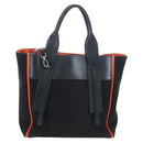PRADA Uverture Tote Bag Canvas 2way Black Silver Auth 206647-2