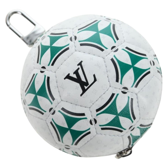 LOUIS VUITTON LV Football Pouch Leather White M02430 LV Auth 206650SM