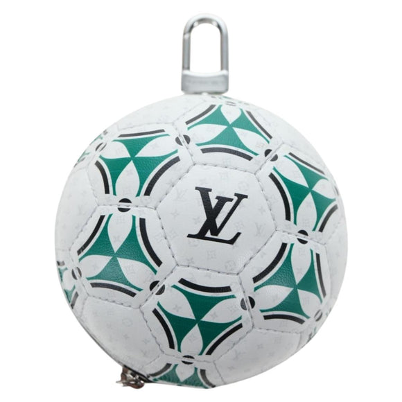 LOUIS VUITTON LV Football Pouch Leather White M02430 LV Auth 206650SM