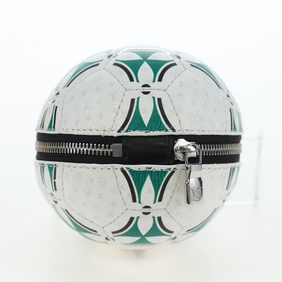 LOUIS VUITTON LV Football Pouch Leather White M02430 LV Auth 206650SM