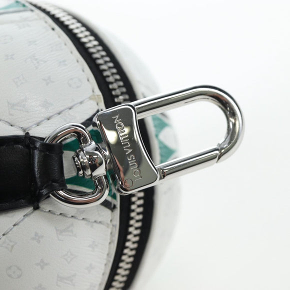 LOUIS VUITTON LV Football Pouch Leather White M02430 LV Auth 206650SM