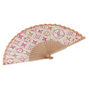 LOUIS VUITTON Monogram Tiles Japanese Fan Red UD1294 LV Auth 206652M-1