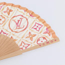 LOUIS VUITTON Monogram Tiles Japanese Fan Red UD1294 LV Auth 206652M-4