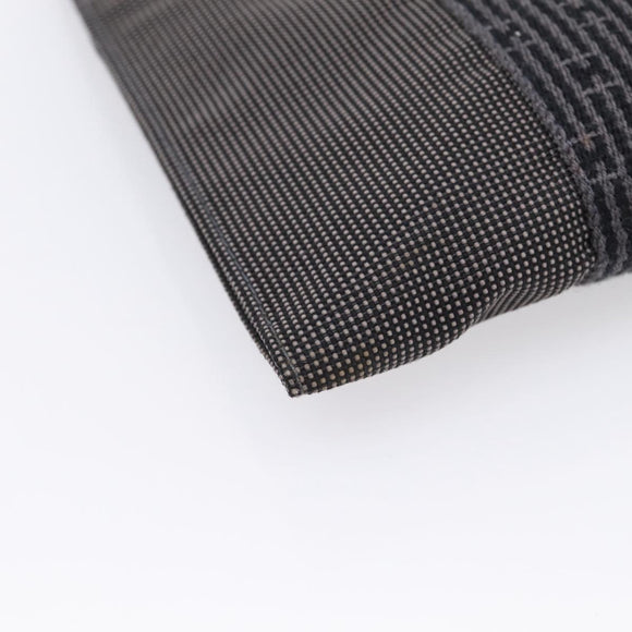 HERMES Her Line Pochette Shoulder Bag Canvas Gray Auth 206655