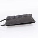 HERMES Her Line Pochette Shoulder Bag Canvas Gray Auth 206655-3