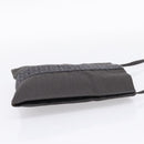 HERMES Her Line Pochette Shoulder Bag Canvas Gray Auth 206655-4