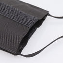 HERMES Her Line Pochette Shoulder Bag Canvas Gray Auth 206655-6