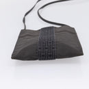 HERMES Her Line Pochette Shoulder Bag Canvas Gray Auth 206655-5