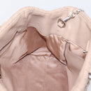 Miu Miu Hand Bag Leather 2way Beige Silver Auth 206656-22