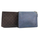 LOUIS VUITTON Monogram Epi Denim Posh Toilet Bag 2 Set Blue LV Auth 206657-1