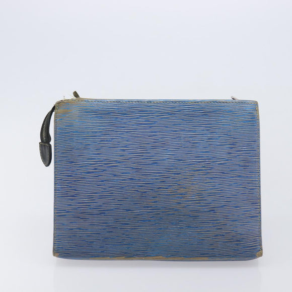 LOUIS VUITTON Monogram Epi Denim Posh Toilet Bag 2 Set Blue LV Auth 206657