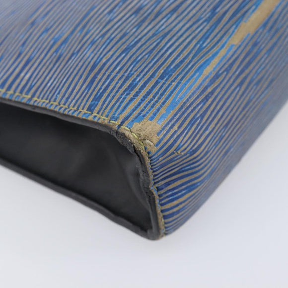 LOUIS VUITTON Monogram Epi Denim Posh Toilet Bag 2 Set Blue LV Auth 206657