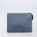LOUIS VUITTON Monogram Epi Denim Posh Toilet Bag 2 Set Blue LV Auth 206657-9