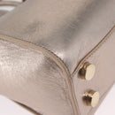 Jimmy Choo Hand Bag Leather 2way Gold Auth 206658-14