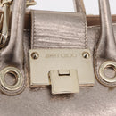 Jimmy Choo Hand Bag Leather 2way Gold Auth 206658-18