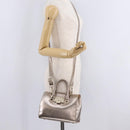 Jimmy Choo Hand Bag Leather 2way Gold Auth 206658-26