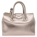 Jimmy Choo Hand Bag Leather 2way Gold Auth 206658-3