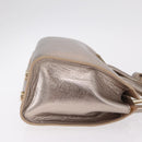 Jimmy Choo Hand Bag Leather 2way Gold Auth 206658-4