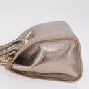 Jimmy Choo Hand Bag Leather 2way Gold Auth 206658-5