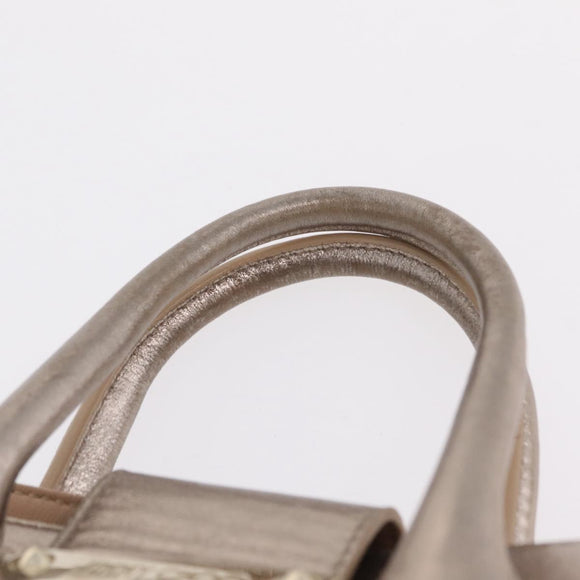 Jimmy Choo Hand Bag Leather 2way Gold Auth 206658