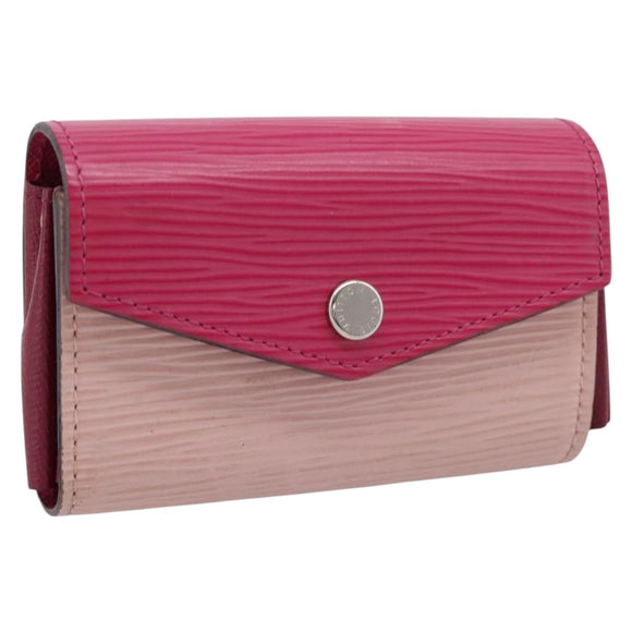LOUIS VUITTON Epi Multi Cartes Sara Card Case Rose Valerine M62255 Auth 206660