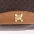 CELINE Macadam Shoulder Bag PVC Brown Gold Tone Auth 206663-19