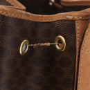 CELINE Macadam Shoulder Bag PVC Brown Gold Tone Auth 206663-20