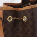 CELINE Macadam Shoulder Bag PVC Brown Gold Tone Auth 206663-21