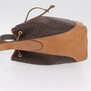 CELINE Macadam Shoulder Bag PVC Brown Gold Tone Auth 206663-5
