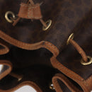 CELINE Macadam Shoulder Bag PVC Brown Gold Tone Auth 206663-7